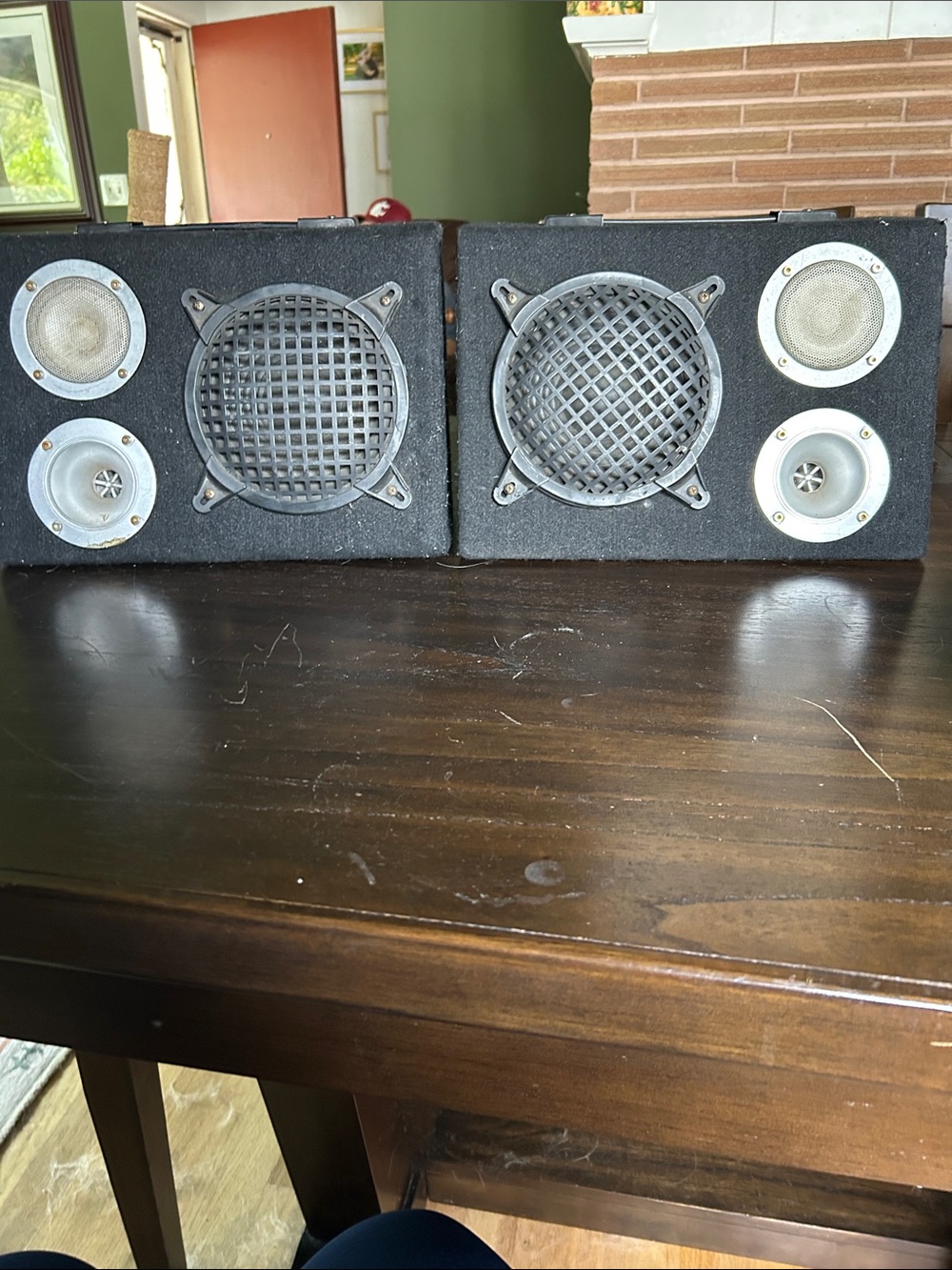 Portable Black Compact Stereo Speakers - Pair